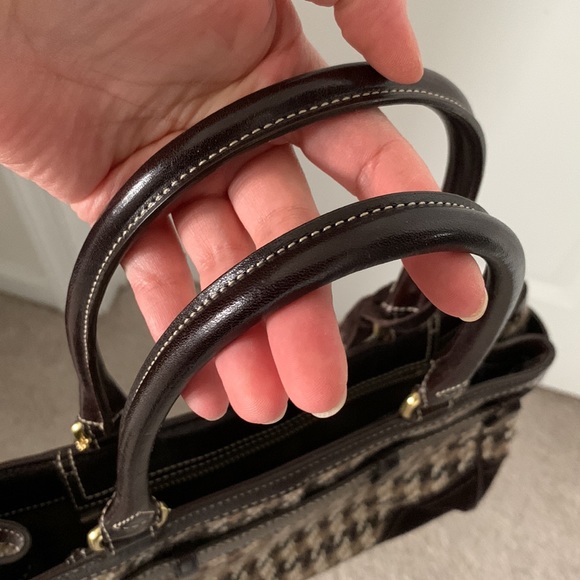 COACH Factory Leather and Tweed Hand Bag - Picture 12 of 16